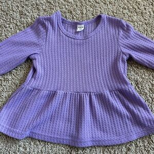 Shein Kids Purple Long Sleeve Top for Girls